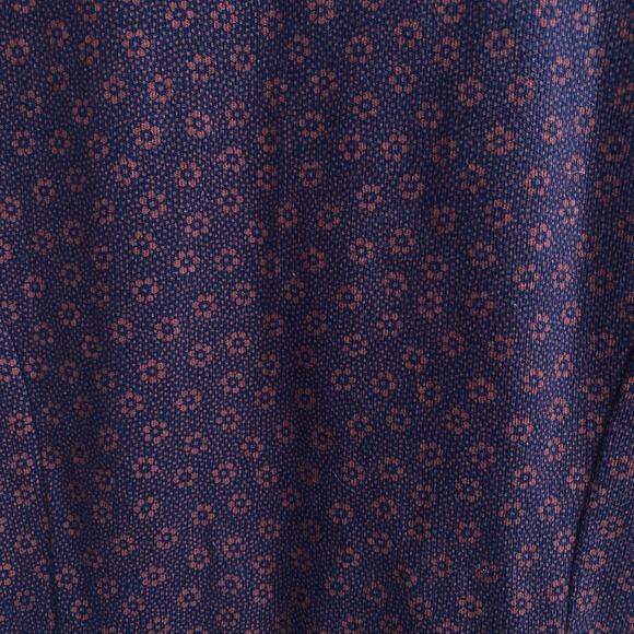 NWT BODEN Phoebe Floral Jersey Dress US 10R Short Sleeves Side Pockets Navy Wine - Picture 2 of 8